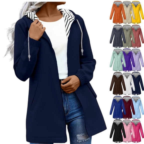Light Rain Jacket Women Waterproof Lightweight Windbreaker Raincoat with Hood Travel Outdoor Waterproof Rain Coats