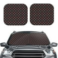 thumbnail image 2 of Naloa Red and white polka dots 2 Piece Foldable Car Sun Shades, Car Windshield Sunshade, Front Window Sunshade for Car, Truck, SUV - Medium, 2 of 7