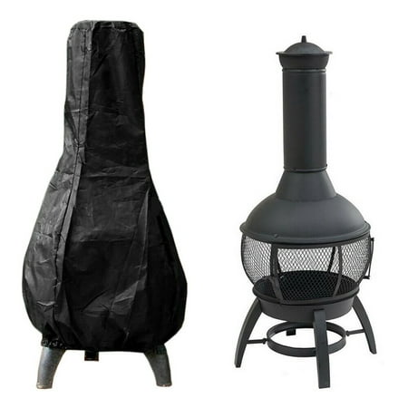 Patio Chiminea Cover Waterproof Outdoor Garden Heater Cover Durable UV Protective Chimney Fire Pit