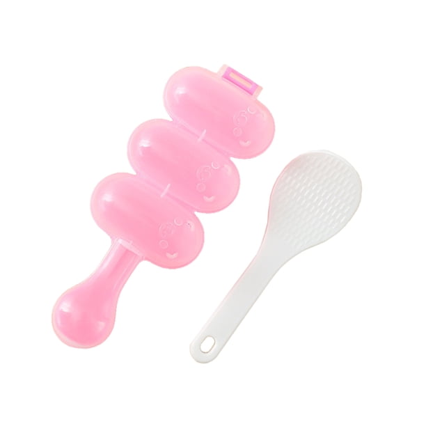 Ounissouiy Molde para hacer bolas de arroz, para el hogar, cocina, hecho a mano, para hacer rollos, lavable, para restaurante, comedor, comida, Cocina y Comedor Rosado