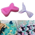 thumbnail image 2 of Juego de 3 moldes de silicona para fondant, chocolate, gelatina, caramelo, antiadherente, sin BPA, herramienta de decoración para hornear cupcakes, colas de sirena (grande + pequeña) + conchas de mar, 2 of 8