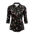thumbnail image 2 of Uorisanigo Colorful Hummingbird Women's Golf Top Size 2XL Casual Long Sleeve Golf Polo Shirts with Zipper Fashion Quick Dry Athletic Tops for Workout Sports Comfortable Pullover, 2 of 7