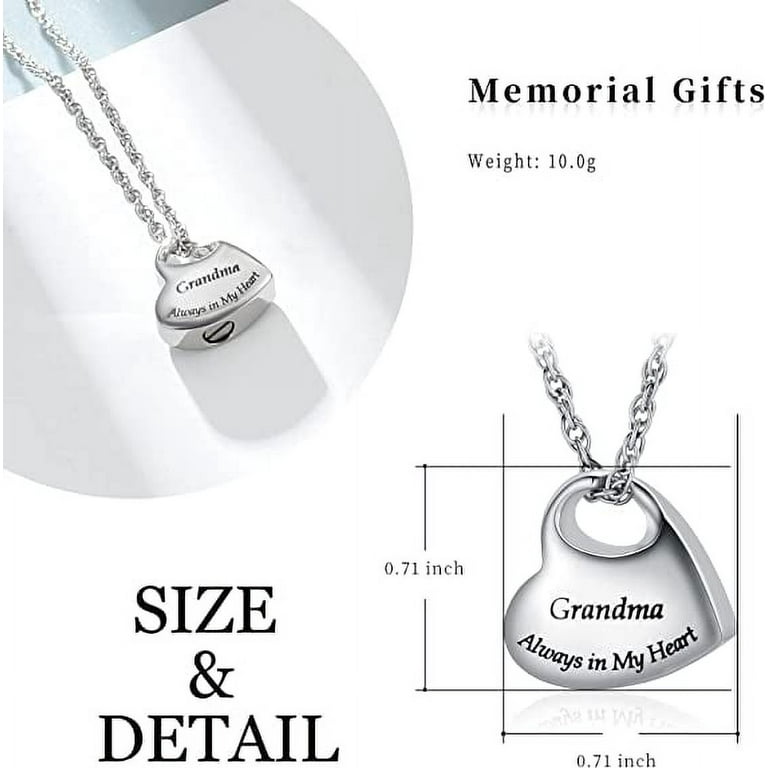 Memorial necklace store for grandma