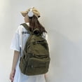 thumbnail image 3 of 26-27 School Vintage Canvas Bookbag Large Capacity Daypack With Zipper Closure, 3 of 4