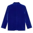 thumbnail image 4 of TiaoBug Kids Boys Velvet Formal Suit Jacket Notch Lapel One Button Blazer Coat for Wedding Party Royal Blue 12, 4 of 7