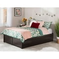 thumbnail image 3 of Concord Platform Bed with Flat Panel Foot Board and Twin Size Urban Trundle Bed, Brown, Twin, 3 of 8