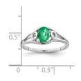 thumbnail image 2 of Primal Gold 14 Karat White Gold 6x4mm Oval Emerald Ring, 2 of 3