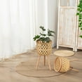 Flower Pots,Indoor/Outdoor Wicker Basket With Removable Legs Woven