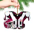 thumbnail image 4 of Aurorax Baseball Shoulder Pads Helmet Christmas Ornaments,Car Mirror Hanging Acrylic Pendants Flat Long Lasting Car Interior Christmas Decorations Pink, 4 of 4