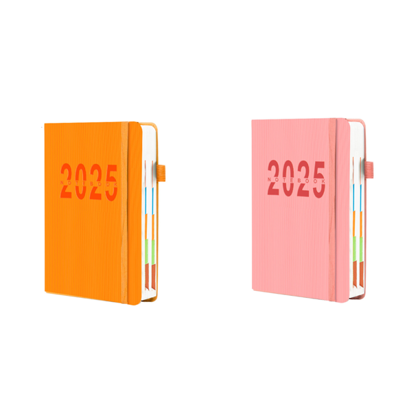 2025 Daily Planner SHECK Notebook Weekly Y Monthly Agenda () Orange