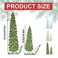 thumbnail image 3 of Christmas Tree Table Decorations Set of 2, 9.5",6.5" Glittered Xmas Pine Trees,Winter Snow Ornaments Tabletop Resin Trees Dinner Holiday Party Supplies Mantle Shelf Centerpieces Decor, 3 of 9