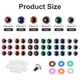 thumbnail image 2 of Ojos de seguridad brillantes Uxcell de 18 mm, 36 piezas de ojos de seguridad coloridos para ganchillo, 6 colores, 2 of 7