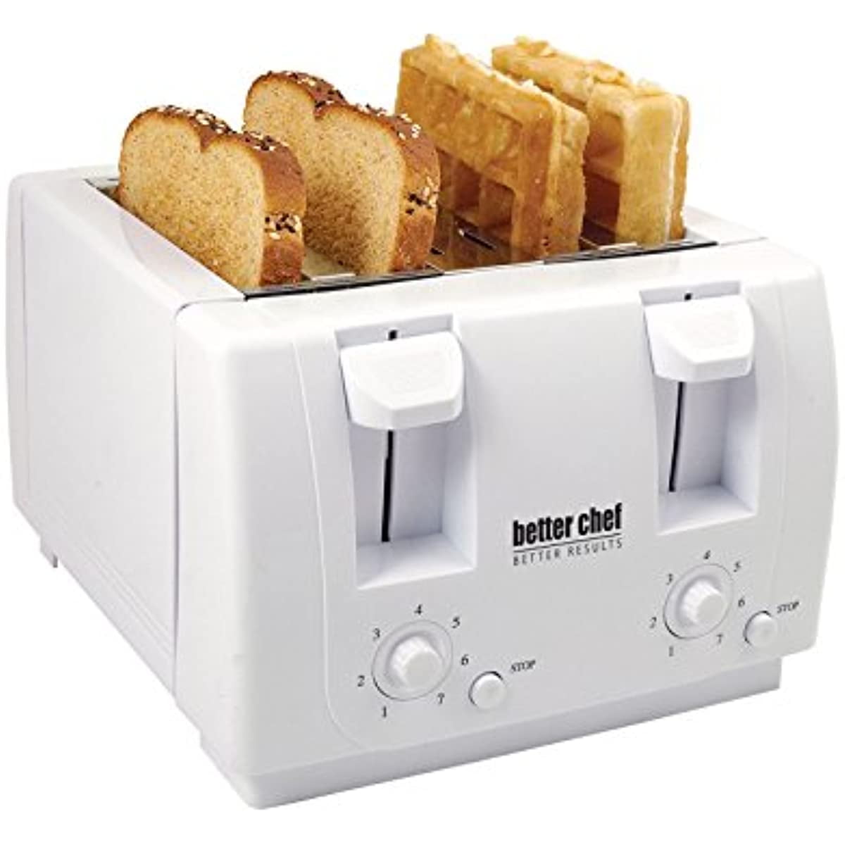 Better Chef Economic 4Slice Toaster Dual Controls Crumb Tray