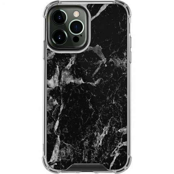 Skinit Marble Crushed Black iPhone 14 Pro Max Clear Case