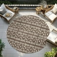 thumbnail image 6 of Addison Rugs Chantille Indoor/Outdoor Transitional Geometric Brown Washable Round Rug, 8' x 8', 6 of 6