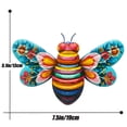 thumbnail image 5 of Hanging Metal Bee Wall Art,Iron Bee Art Sculpture for Outdoor Garden Fence Home Decors Colorful Honey Sculpture,Blue Red, 5 of 5
