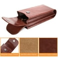 thumbnail image 4 of Fintie Double Eyeglasses Case, PU Leather Portable Sunglasses Pouch & Glasses Case w/ Carabiner Hook & 2 Cleaning Cloths, 4 of 7