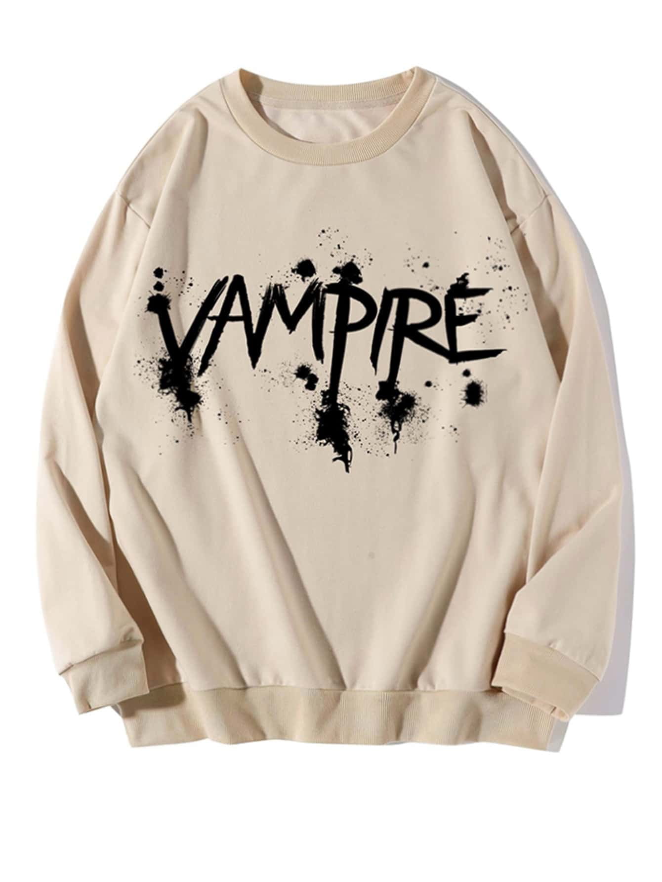 men letter graphic sweatshirt