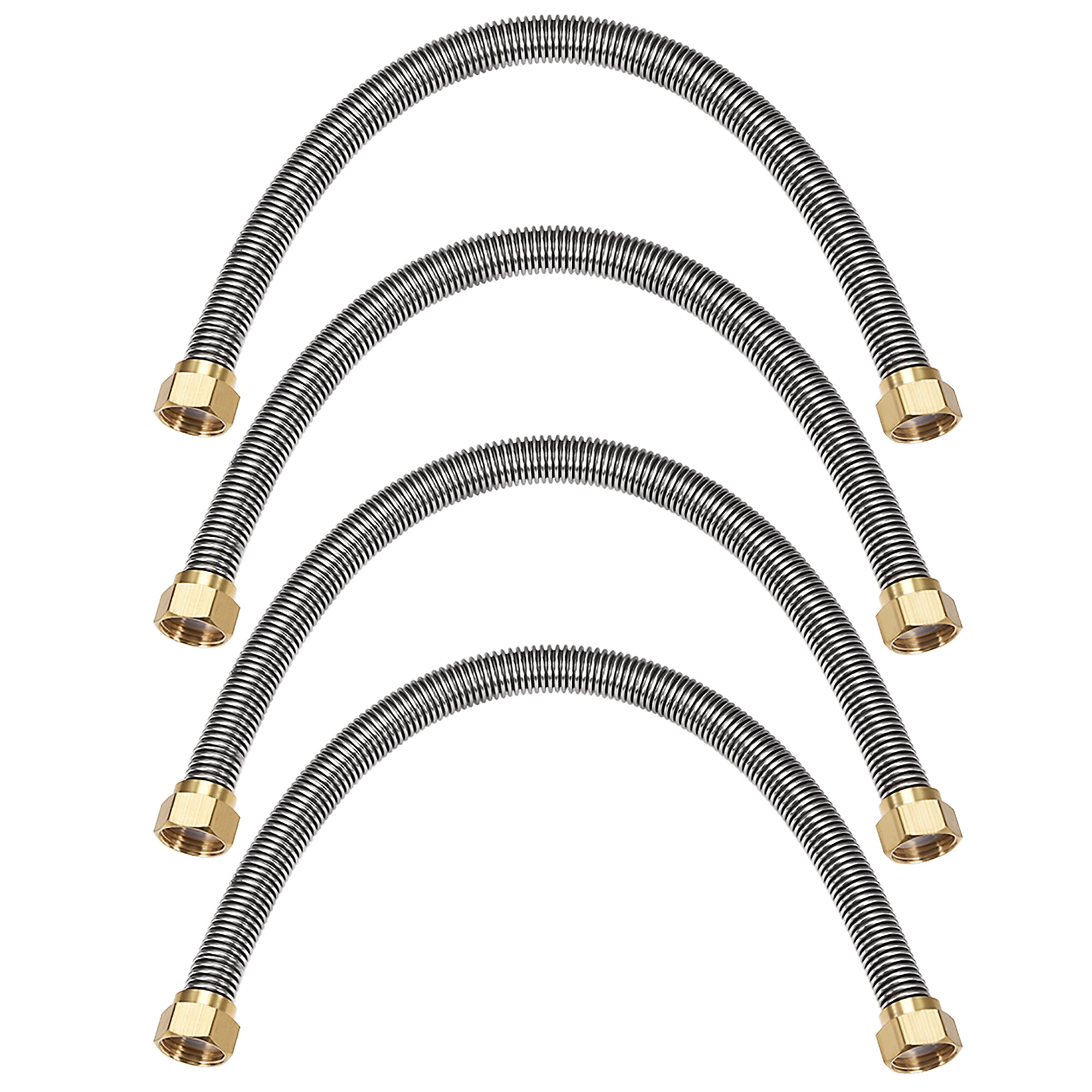 Corrugated Stainless Steel Flexible Water Line 15.7inch Length G1/2