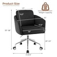 thumbnail image 4 of Costway Adjustable Home Office Chair Swivel Computer Chair Vanity Chair w/Armrest Black, 4 of 11