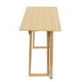 thumbnail image 4 of Wood Folding Desk Foldable Computer Desk Mid Century Modern Standing Desks Portable Writing Table for Home Office Bedroom Study Room Small Spaces, Wood Color, 4 of 11
