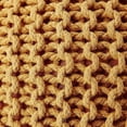 thumbnail image 5 of · REDEARTH · Round Pouf Ottoman - Hand Knitted Cable Boho Poof Home Décor Pouffe Circular Footrest for Living Room - Bedroom - Lounge - Nursery - 100% Cotton Poufs (18"x18"x14") - Mustard, 5 of 8