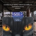 thumbnail image 3 of Digital Bathroom Scale with Large LCD Display,High Capacity Scale 400 lbs High Precision body fat scale-Black Cat With Yellow Eyes With Dark Background, 3 of 4