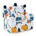 thumbnail image 2 of Spaco High-density Padding Kids Sofa with Armrest and Extra Pilow-Blue, Kids Couch for Kids, 2 of 8