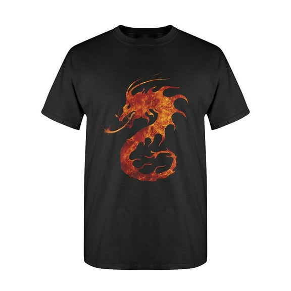 Dragon Of Fire T-Shirt Men -SPIdeals Designs, Male 3X-Large