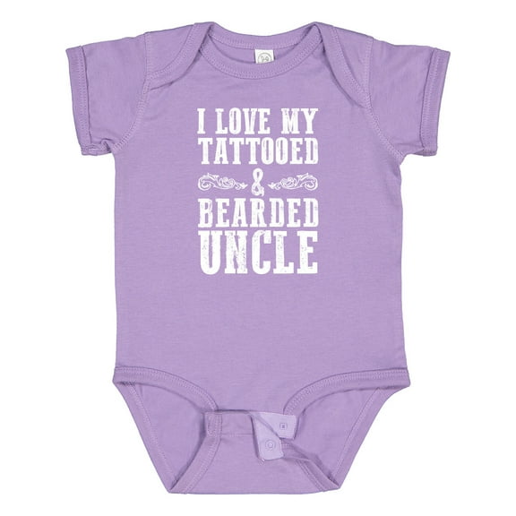 Inktastic I Love My Tattooed & Bearded Uncle Boys Baby Bodysuit