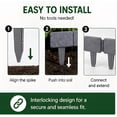 thumbnail image 5 of Imitation Stone Garden Fence No Dig Landscape Edging Faux Stone Garden Border Plastic Pound in Edging for Landscaping Flower Beds Yard Decorative Artificial Rock Edgers Bricks (20, Grey), 5 of 8