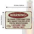 thumbnail image 5 of Funny Metal Alcohol Warning You're Not Whispering Sign Man Cave Garage Home Bar Pub Wall Decor, 5 of 7
