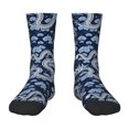 thumbnail image 1 of Kdxio Dragons Print Children's Socks for Daily Wear and Sports Use Colorblock Mid-Calf Design Breathable Material, 1 of 5