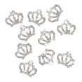 thumbnail image 1 of 10pcs Crown Shape Rhinestone Embellishments for Crafts Cellphone Decoration (Silver), 1 of 6