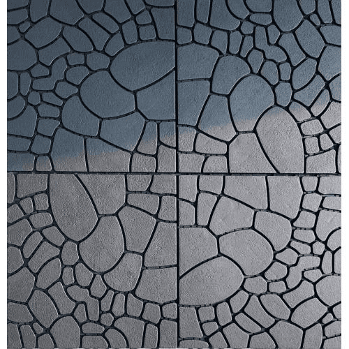 Interlocking Patio Deck Tiles 12x12 in, Stone Texture DIY Flooring with Tool-Free Installation, PP Material for Porch Poolside Balcony Backyard, Dark Gray, 44pcs