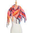 thumbnail image 4 of LIJCC Ladies Plaid Square Scarf Square Tassel Scarf Shawl Fashion Winter Women Colorful Scarf Casual Square Tassel Scarf Shawl, 4 of 5