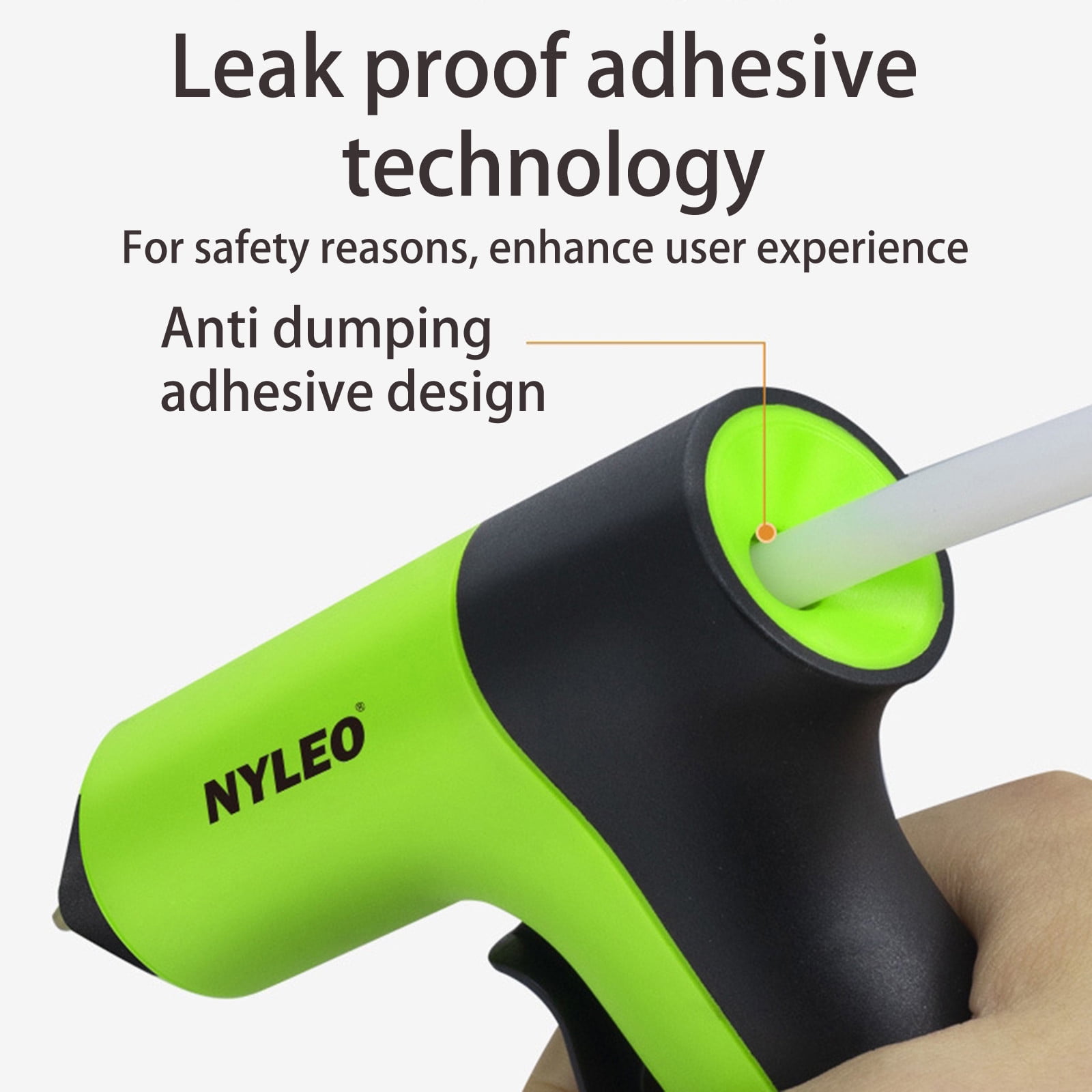 USB Rechargeable Hot Melt Glue Gun, Cordless DIY Craft Repair Tool with Rapid Heating, Handheld Adhesive Applicator for Arts and Home Projects, Green