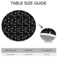 thumbnail image 6 of Black Gothic Skull Cat Pattern Round Fitted Tablecloth with Elastic Edge,Dining Table Cover Waterproof,Outdoor Round Tablecloth for Camping,Dining,Indoor and Outdoor, 6 of 7