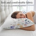 thumbnail image 5 of Spring Flowers Throw Pillow Covers, Colored Birds Country Floral Leaves Botanical Soft Breathable Pillow Cases with Invisible Zipper, Standard Pillowcases for Couch Bed Sofa Chair 20x26 Inches, 5 of 9