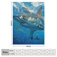 thumbnail image 4 of Orinice Shark Fish Warm Lightweight Blanket Soft Fleece Throw Blanket for All Seasons - Flannel Material Blanket 50x60in, 4 of 6