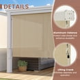 thumbnail image 6 of Vicllax Outdoor Patio Crank Sun Blocking Roller Shade Modern Style, Aluminum Casing, Fabric, 6'Wx8'H, 6 of 8
