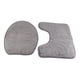 thumbnail image 4 of Juego de 3 alfombrillas de baño con relieve de piedra para tapa de inodoro, alfombrillas absorbentes para bañera, color gris, 4 of 14