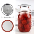 thumbnail image 3 of Canning Lids Metal Sealing Jar Lids Replacement Split-Type Can Caps, Wide Mouth, 86mm, 50pcs, 3 of 5