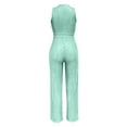 thumbnail image 4 of ZQGJB Women's Sexy Elegant Sparkly Rhinestone Bodycon Jumpsuits Party Club Night Outfit Rompers Hot Drilling Clubwear Trendy Crewneck One Piece Long Pant Suit Mint Green L, 4 of 5