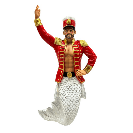 December Diamonds 55-55474 Nut Cracker Merman Ornament, 7 Inches