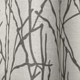 thumbnail image 3 of Exclusive Home Branches Linen Blend Grommet Top Curtain Panel Pair, 54"x108", Black Pearl, 3 of 4