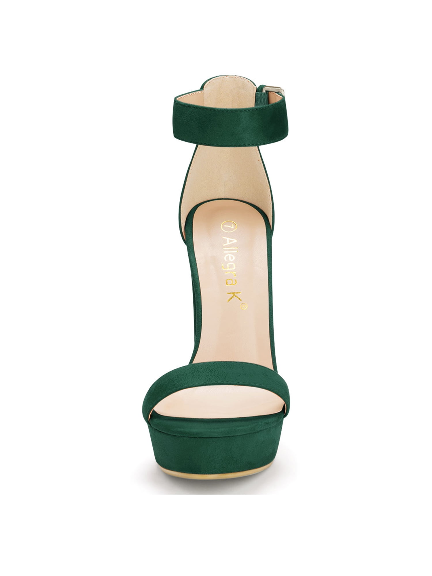 DARING DIVA Women's Platform High Chunky Heel Sandals Green US 9/UK 7/EU 39