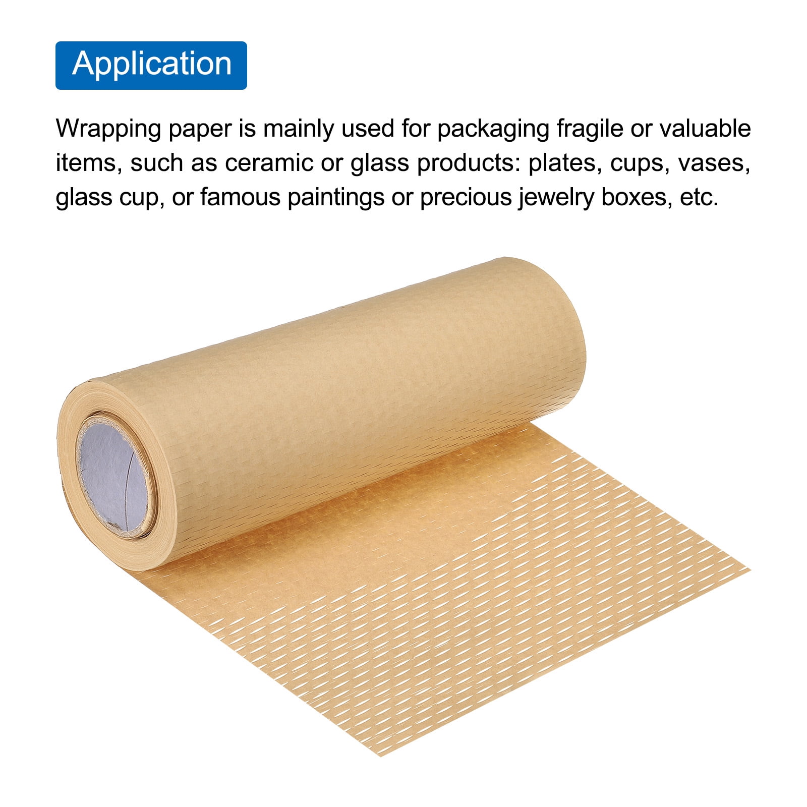 Uxcell Packing Paper 12 Inch x 65.6 Feet Cushioning Wrap Rolls Packing Paper for Moving Packaging Brown