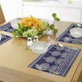 thumbnail image 4 of Ambesonne Moroccan Place Mats Set of 4, Oriental Design, Standard Size, Teal Royal Blue, 4 of 6