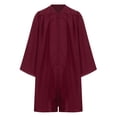 thumbnail image 3 of LiiYii Robe de Collation des Grades pour Enfants avec Pompon Uniforme Scolaire Rouge Foncé 21, 3 of 7